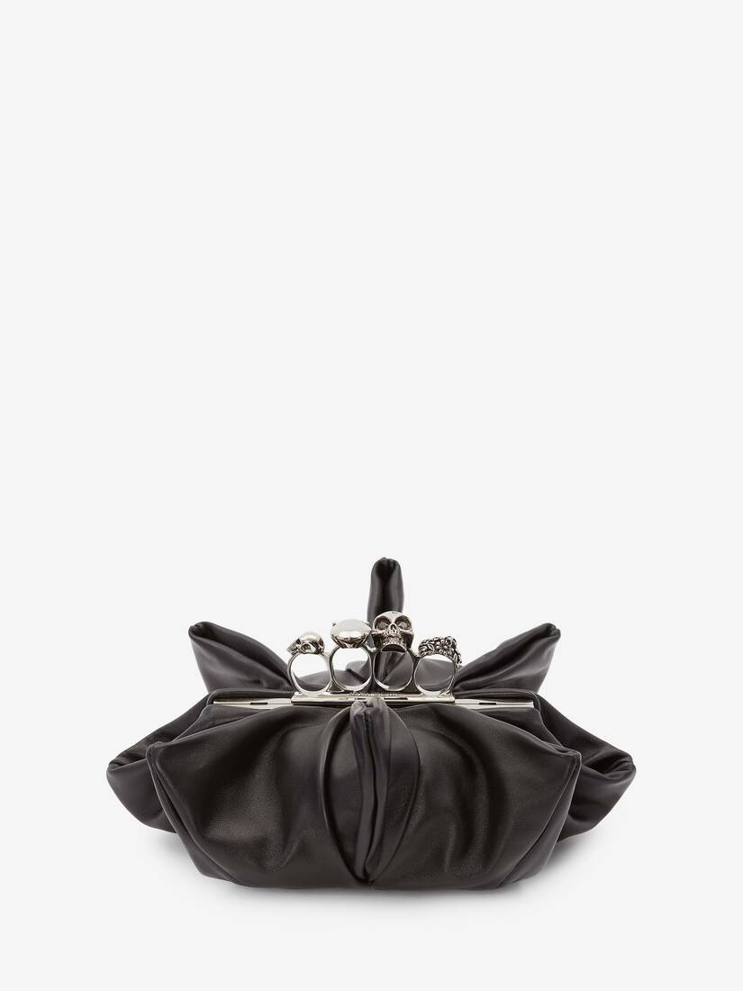 Bolsos De Mano Alexander McQueen Skull Four-Ring Flower Mujer - Negros - Mexico 718-UYTBXJ